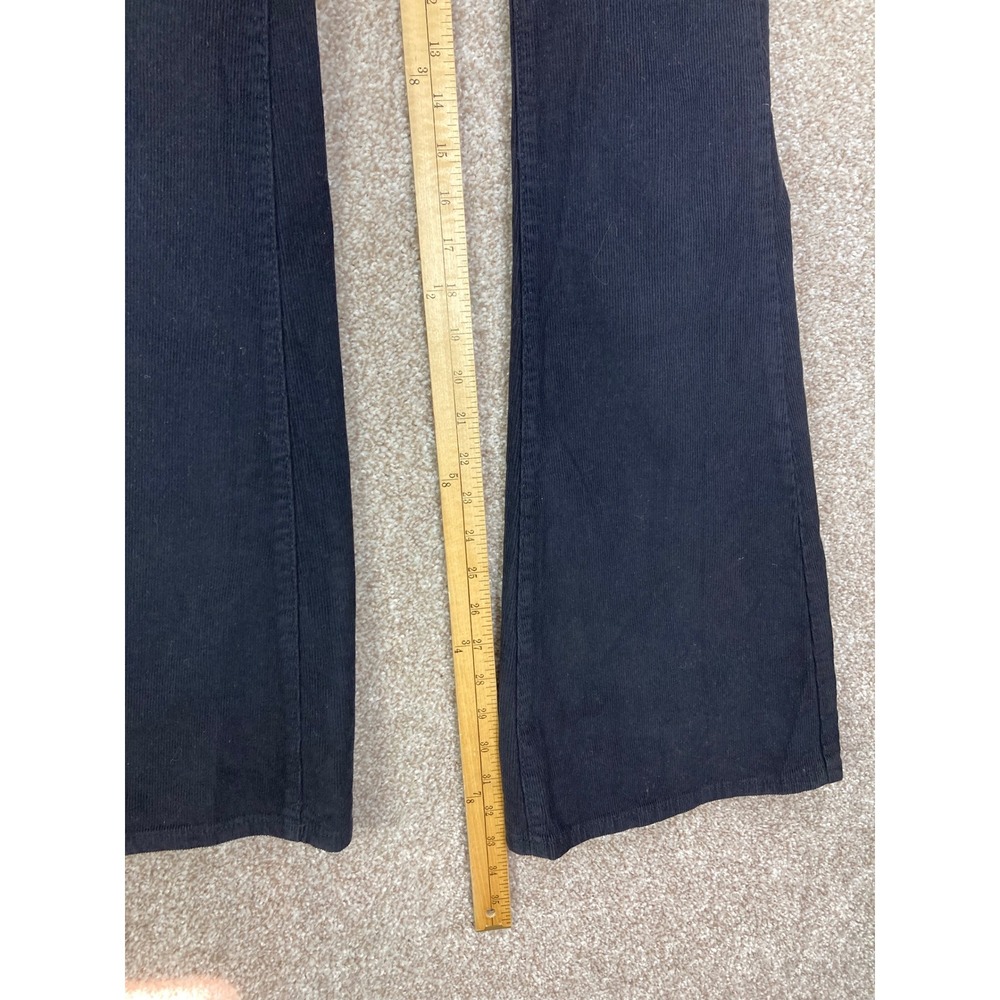 We The Free High Rise Corduroy Flare Pants Womens 26 Black Bell Bottoms Stretch - Picture 7 of 9